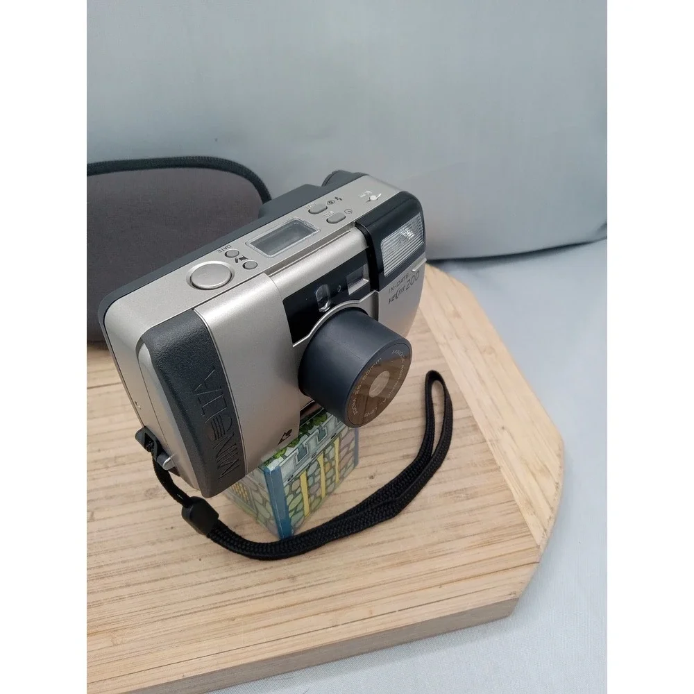Minolta Vectis 200 IX-Date Silver Point & Shoot APS Film Camera - Tested & Works